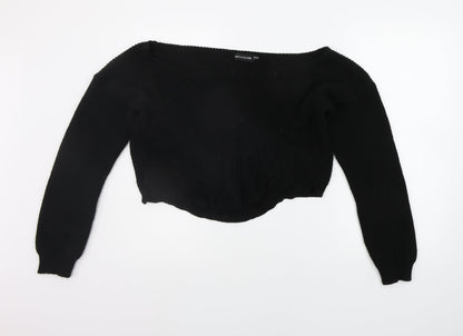 Womens UK Size M PRETTYLITTLETHING Black Pullover Jumper