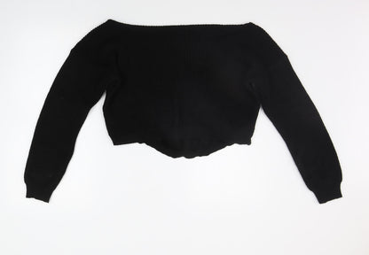 Womens UK Size M PRETTYLITTLETHING Black Pullover Jumper