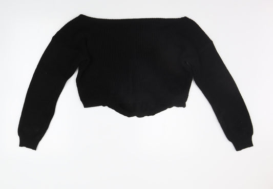 Womens UK Size M PRETTYLITTLETHING Black Pullover Jumper
