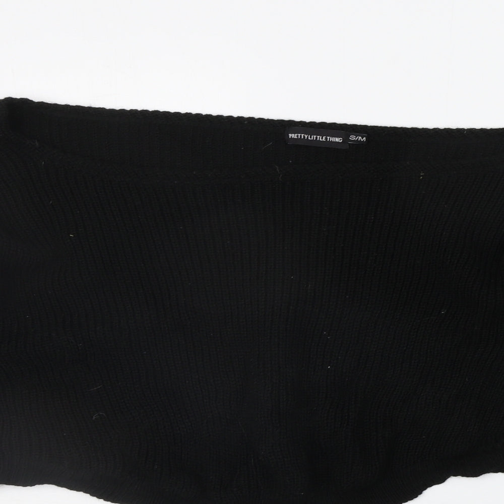 Womens UK Size M PRETTYLITTLETHING Black Pullover Jumper