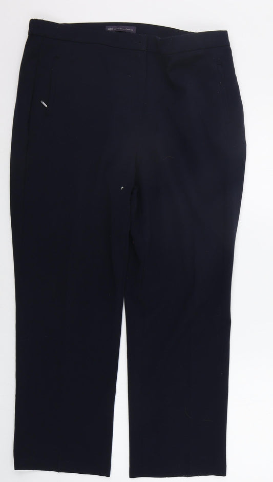 Womens UK Size 14 Marks and Spencer Regular Fit  Blue Trousers