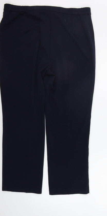 Womens UK Size 14 Marks and Spencer Regular Fit  Blue Trousers
