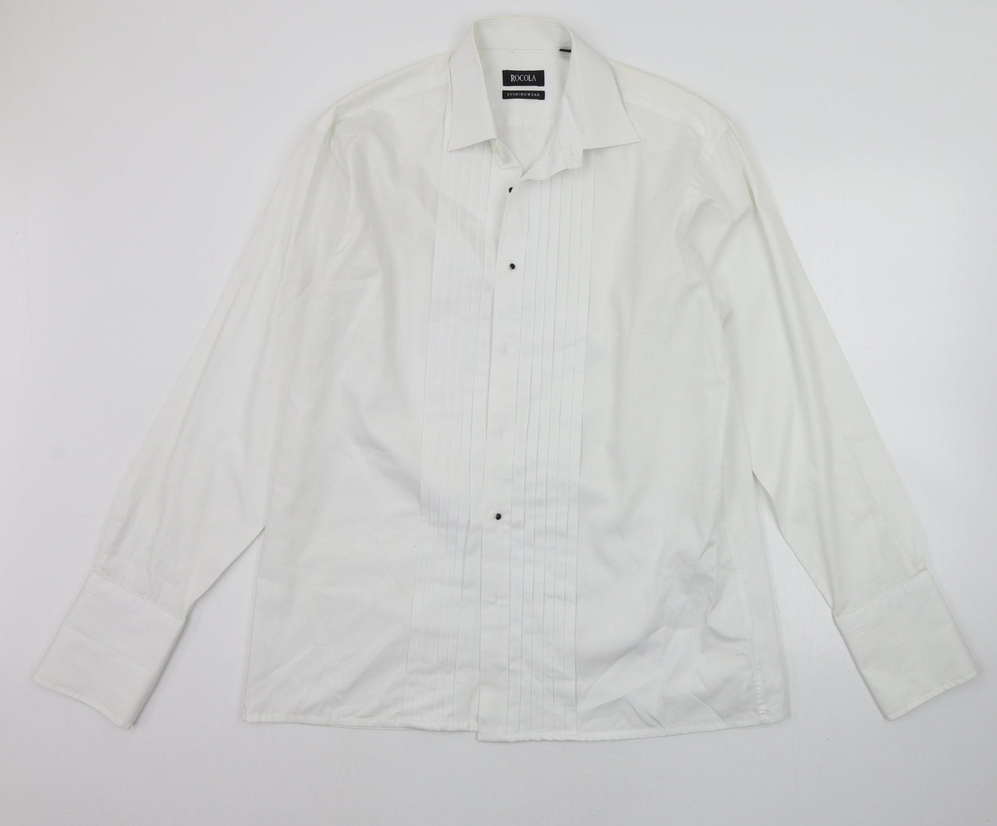 rocola Mens White    Button-Up Size 16