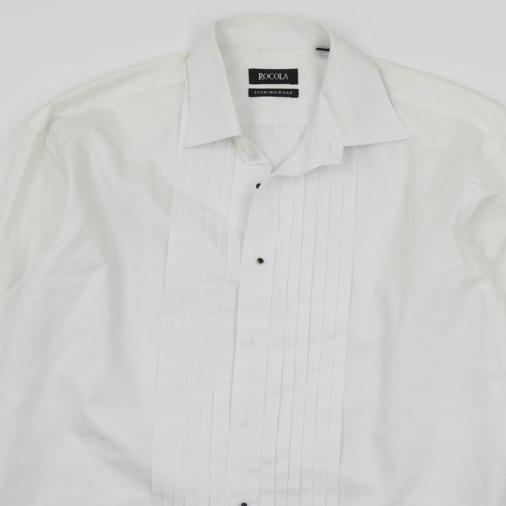 rocola Mens White    Button-Up Size 16