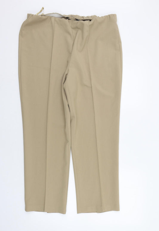 Womens UK Size 16 BM Regular Fit  Beige Trousers
