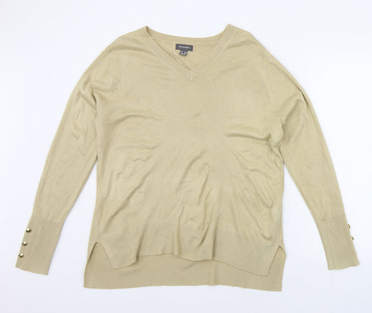 Primark Womens Black Houndstooth  Henley Jumper Size 14