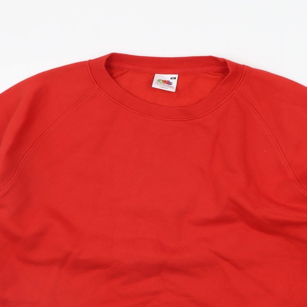Fruit of the Loom Womens Red   Pullover Jumper Size XL