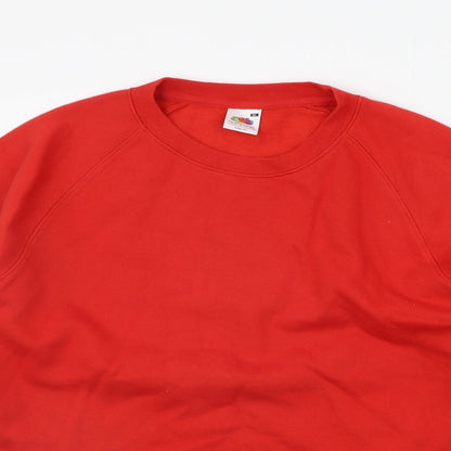 Fruit of the Loom Womens Red   Pullover Jumper Size XL