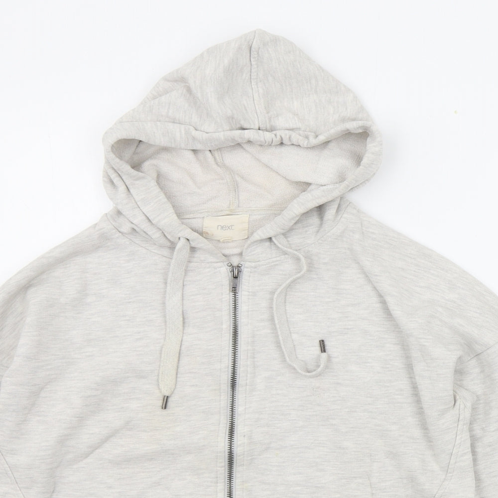 Womens UK Size 12 NEXT White Full Zip Jumper