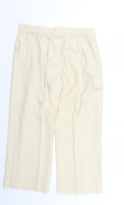 Womens UK Size 14 casual comfort Regular Fit  Beige Trousers