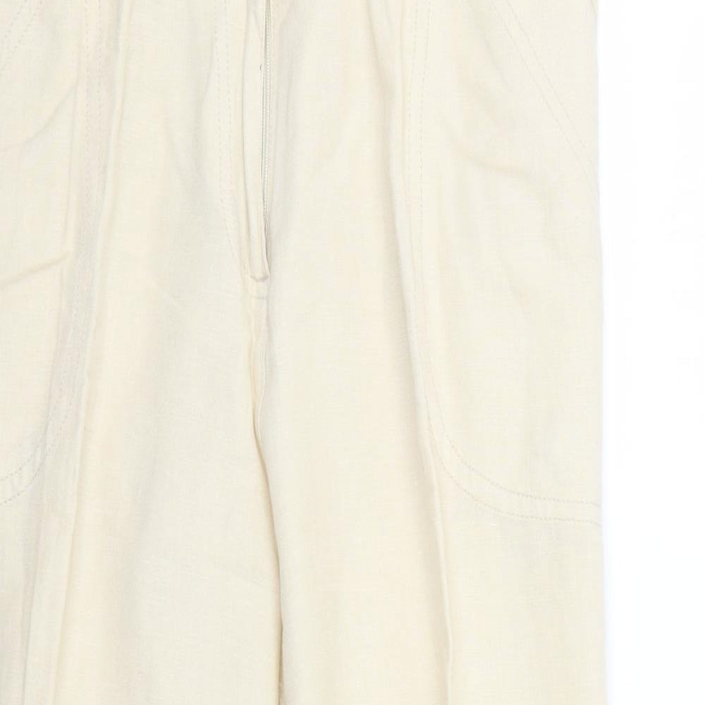 Womens UK Size 14 casual comfort Regular Fit  Beige Trousers
