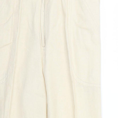 Womens UK Size 14 casual comfort Regular Fit  Beige Trousers