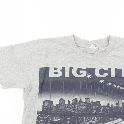 Preworn Boys Grey   Basic T-Shirt Size 10-11 Years