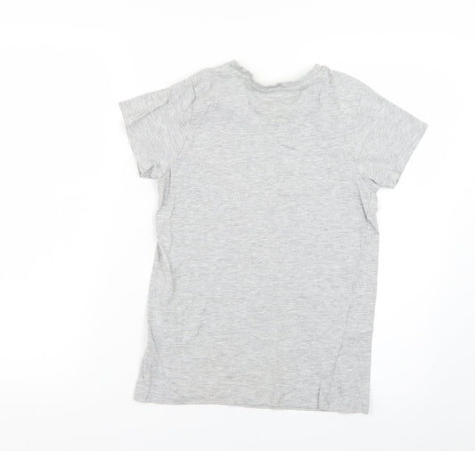 Matalan Boys Grey Geometric  Basic T-Shirt Size 10 Years