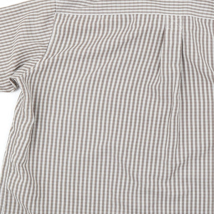 Mens UK Size L Cotton Traders Beige  Button-Up Short Sleeve Casual Shirt