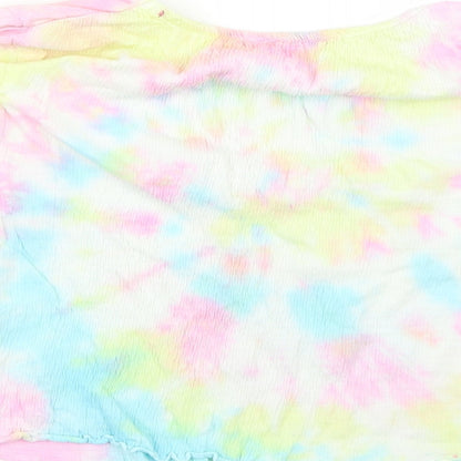 Primark Womens Multicoloured Geometric  Tunic T-Shirt Size 6