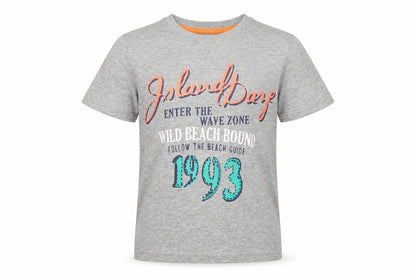 young style Boys Grey   Basic T-Shirt Size 7-8 Years