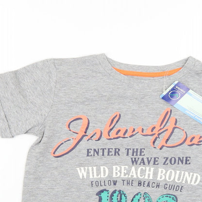 young style Boys Grey   Basic T-Shirt Size 7-8 Years