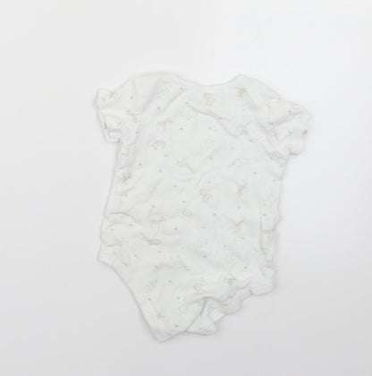 TU Baby White Geometric  Babygrow One-Piece Size 9-12 Months