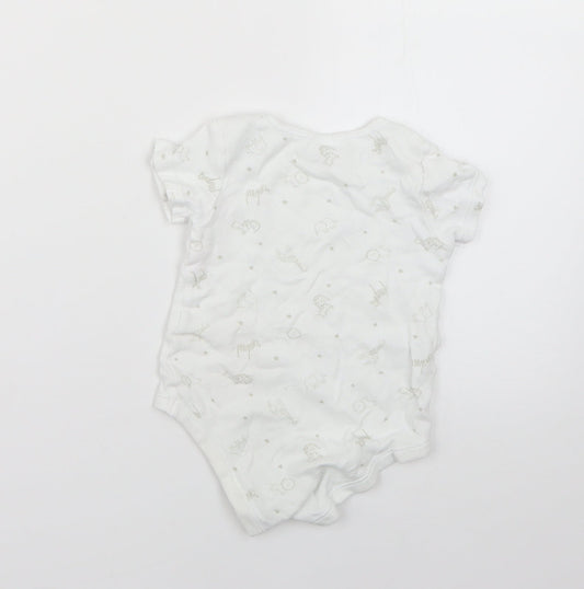 TU Baby White Geometric  Babygrow One-Piece Size 9-12 Months