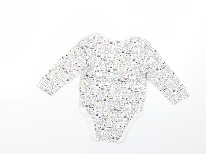Primark Baby White Geometric  Babygrow One-Piece Size 12-18 Months