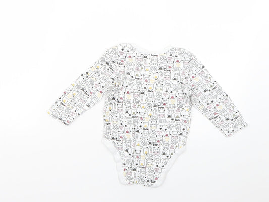 Primark Baby White Geometric  Babygrow One-Piece Size 12-18 Months
