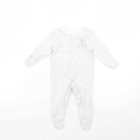 Primark Baby Grey Geometric  Babygrow One-Piece Size 0-3 Months