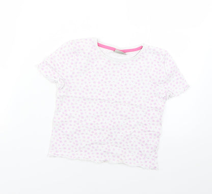 Matalan Girls Purple Floral  Basic Blouse Size 8 Years