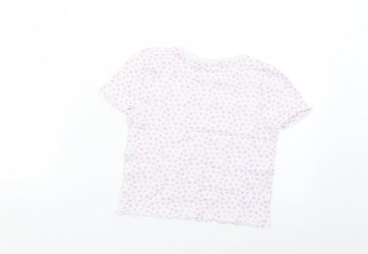 Matalan Girls Purple Floral  Basic Blouse Size 8 Years