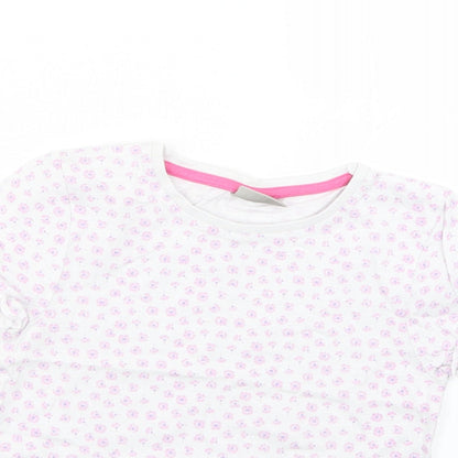 Matalan Girls Purple Floral  Basic Blouse Size 8 Years