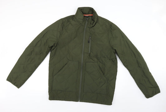 Mens UK Size 42 crivet Green Overcoat