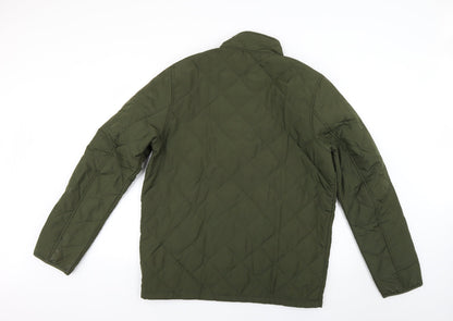 Mens UK Size 42 crivet Green Overcoat