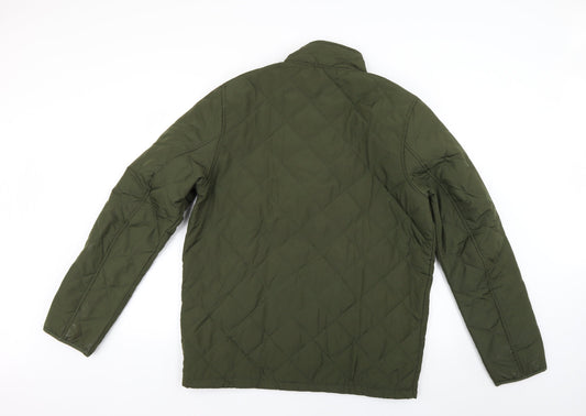 Mens UK Size 42 crivet Green Overcoat