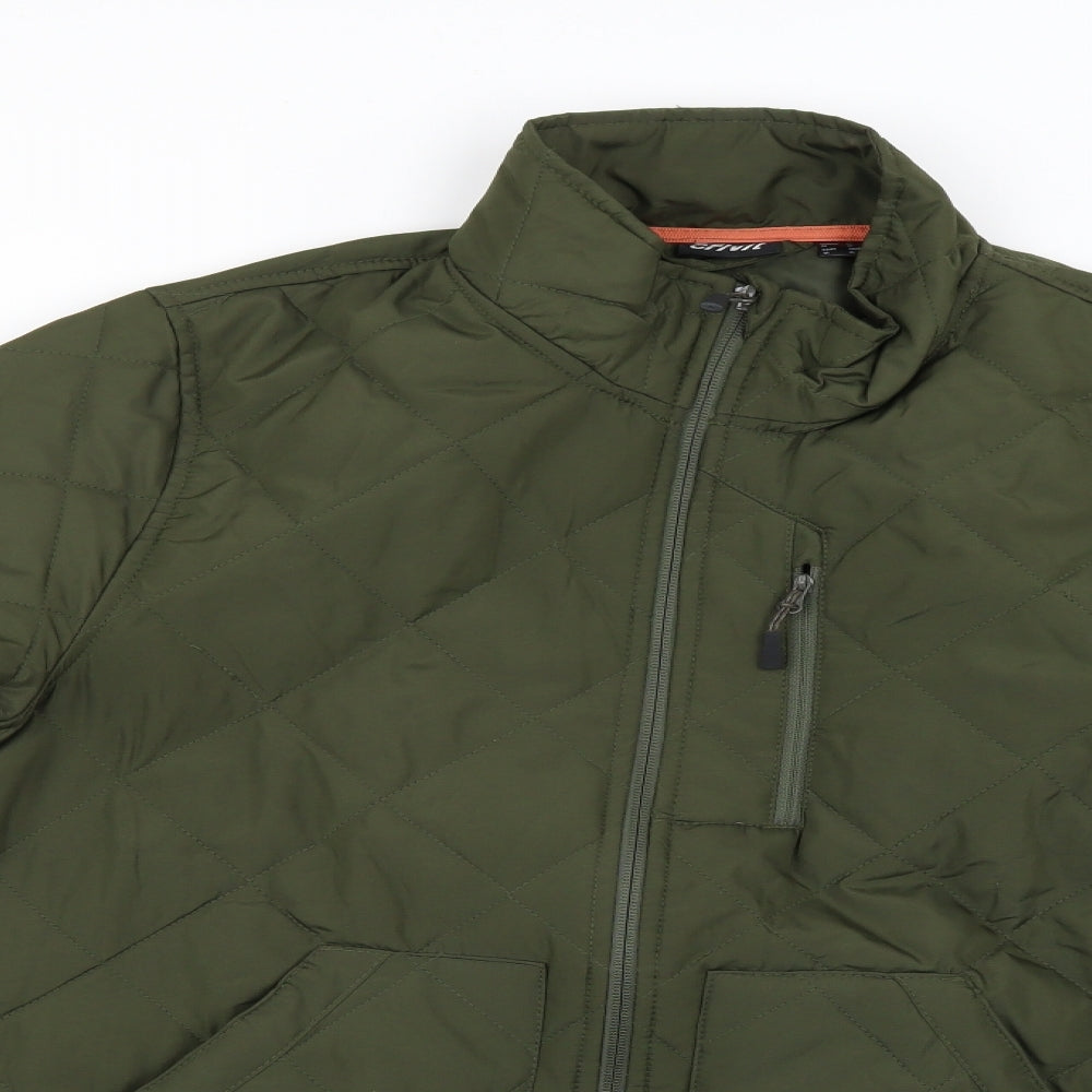 Mens UK Size 42 crivet Green Overcoat