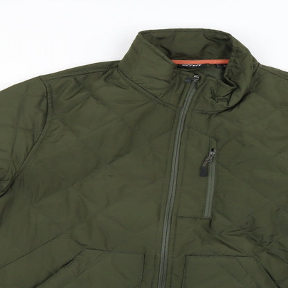 Mens UK Size 42 crivet Green Overcoat