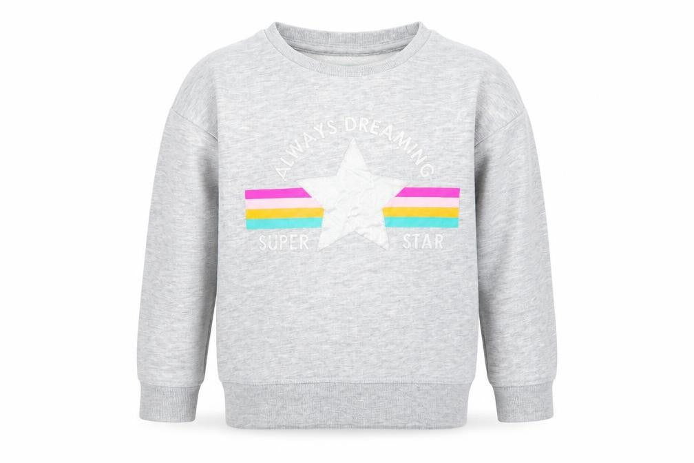Primark Girls Grey   Pullover Jumper Size 6-7 Years