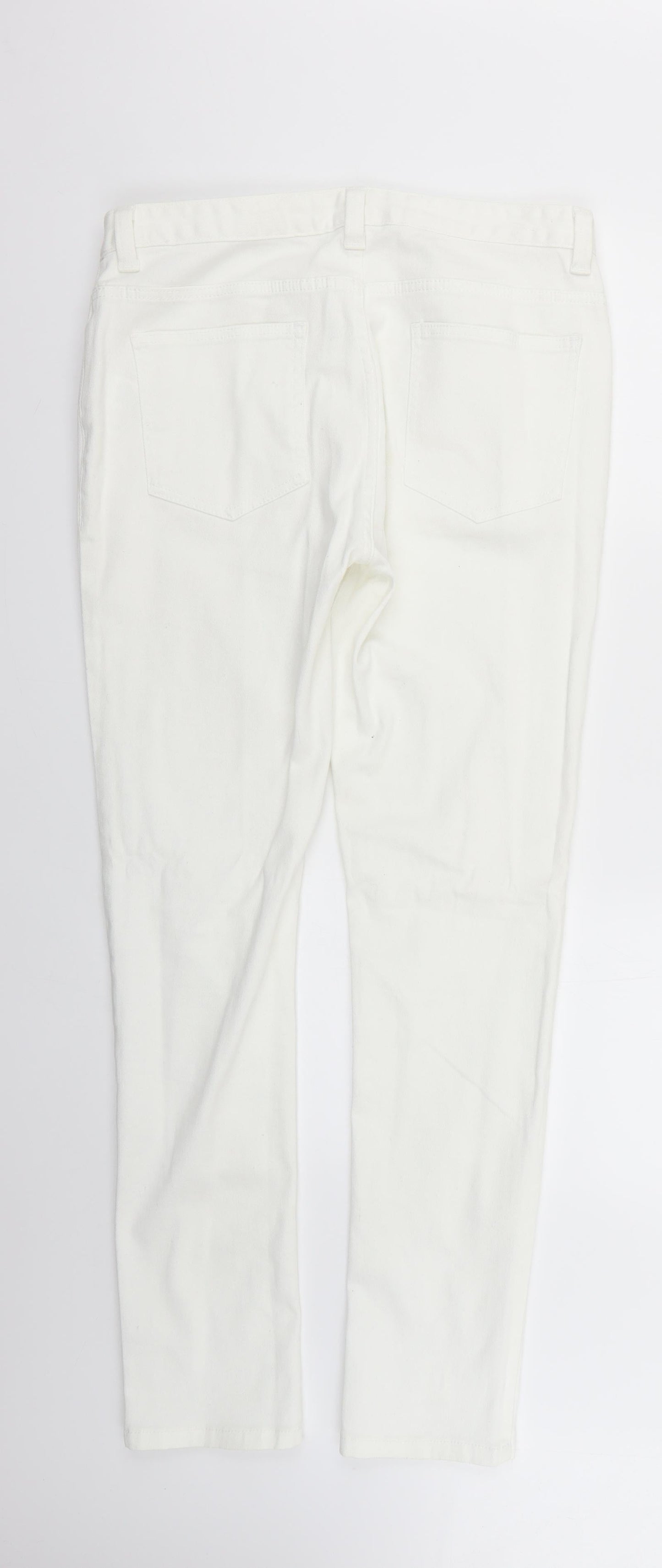 Denim & Co. Womens White   Skinny Jeans Size 32 L29 in