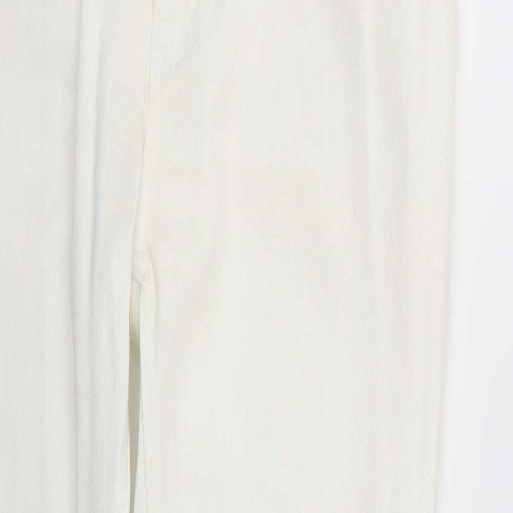 Denim & Co. Womens White   Skinny Jeans Size 32 L29 in