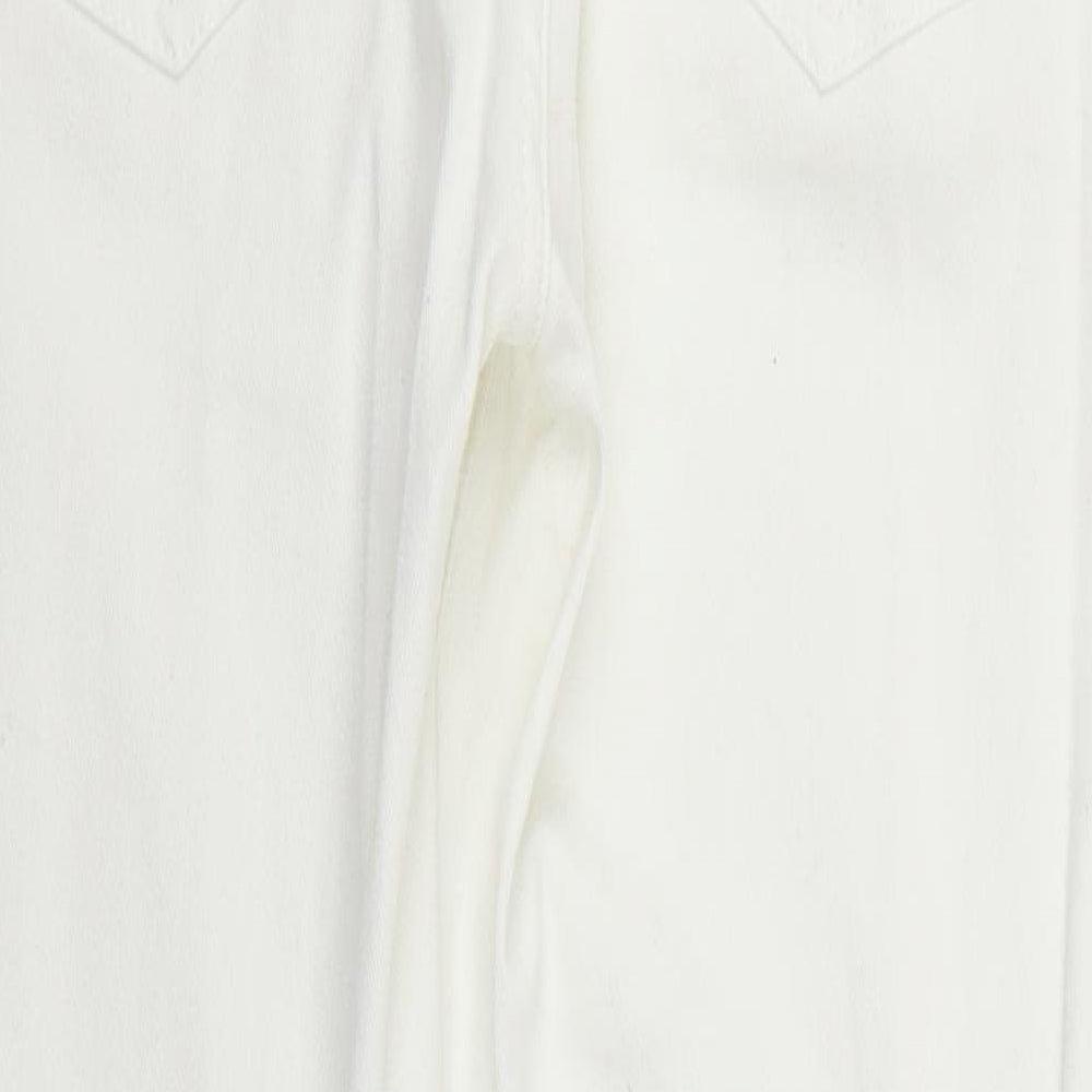 Denim & Co. Womens White   Skinny Jeans Size 32 L29 in