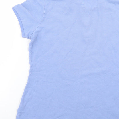 Womens UK Size 12 Matalan Blue Basic Polo