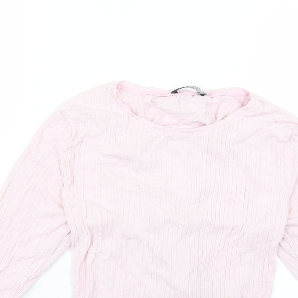 Womens UK Size L Select Pink Basic Blouse