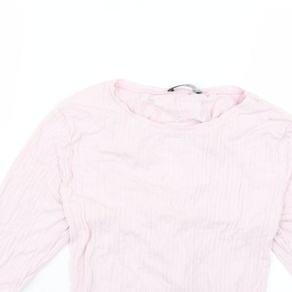 Womens UK Size L Select Pink Basic Blouse