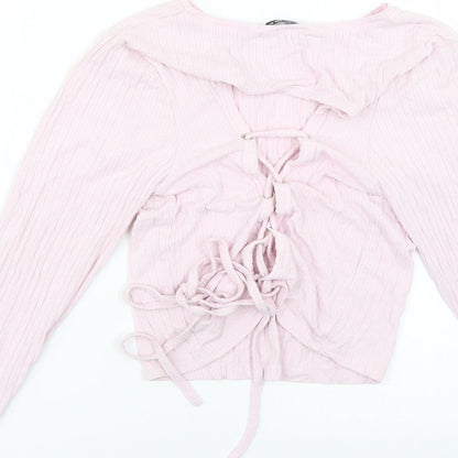 Womens UK Size L Select Pink Basic Blouse