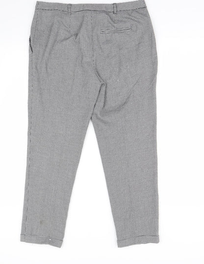 Papaya Womens Multicoloured Houndstooth  Trousers  Size 12 L25 in