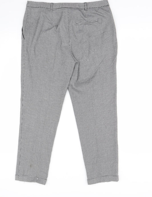 Papaya Womens Multicoloured Houndstooth  Trousers  Size 12 L25 in