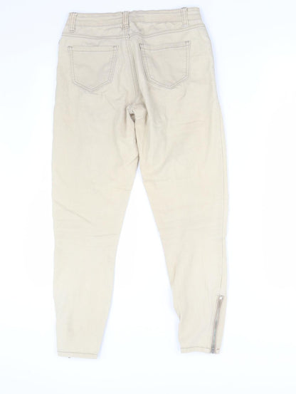 Valley Girl Womens Beige  Denim Skinny Jeans Size 8 L29 in