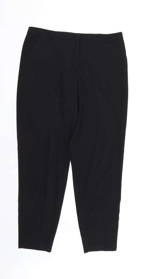 Womens UK Size 12 ASOS Regular Fit  Black Trousers