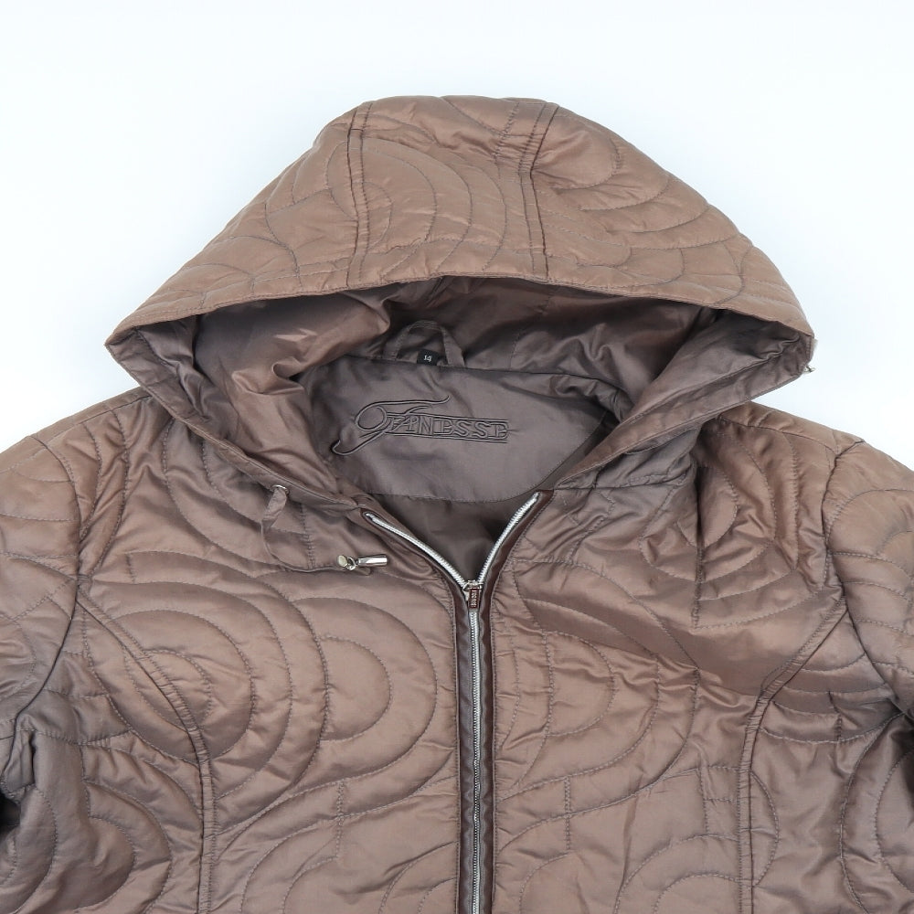 Womens UK Size 14 Finesse Brown Jacket