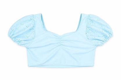 George Girls Blue   Cropped Blouse Size 13-14 Years