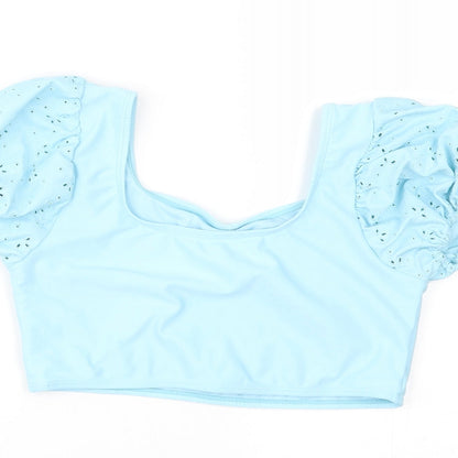 George Girls Blue   Cropped Blouse Size 13-14 Years